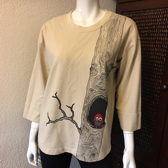 Owl & Birch Sweatshirt 🦉Sz M - Picture 2 of 5